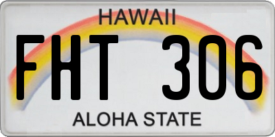 HI license plate FHT306