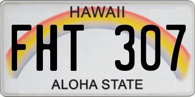 HI license plate FHT307