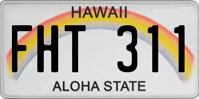 HI license plate FHT311