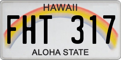 HI license plate FHT317