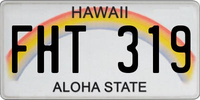 HI license plate FHT319