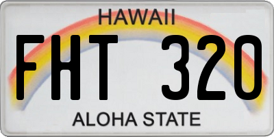 HI license plate FHT320