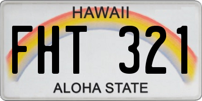 HI license plate FHT321