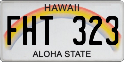 HI license plate FHT323