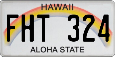 HI license plate FHT324