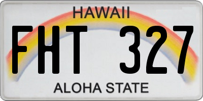 HI license plate FHT327