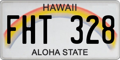 HI license plate FHT328