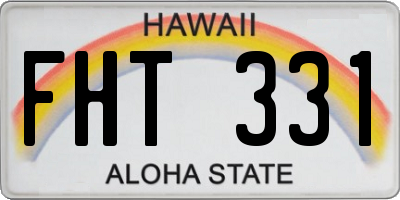 HI license plate FHT331