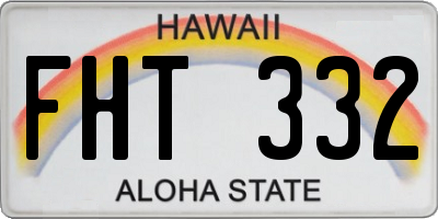 HI license plate FHT332