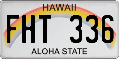 HI license plate FHT336