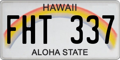 HI license plate FHT337