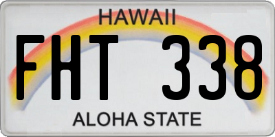 HI license plate FHT338