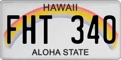 HI license plate FHT340