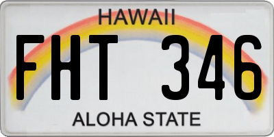 HI license plate FHT346