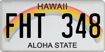 HI license plate FHT348