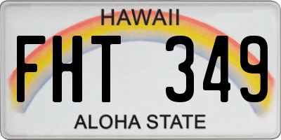 HI license plate FHT349