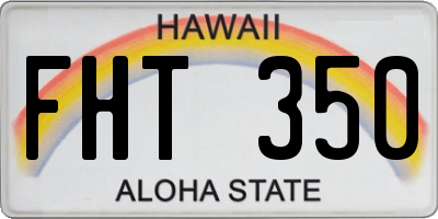 HI license plate FHT350