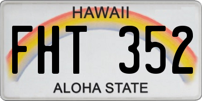HI license plate FHT352