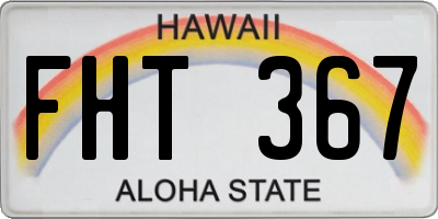 HI license plate FHT367