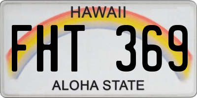 HI license plate FHT369