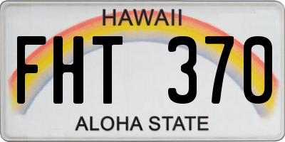 HI license plate FHT370