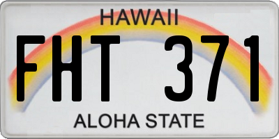 HI license plate FHT371