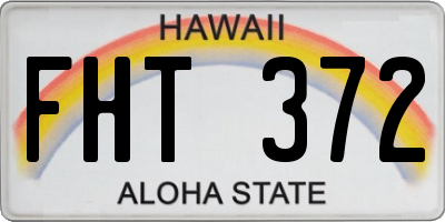 HI license plate FHT372