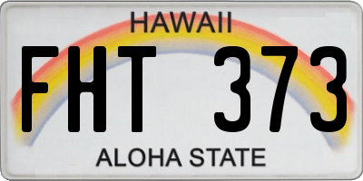 HI license plate FHT373