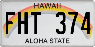 HI license plate FHT374