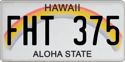 HI license plate FHT375