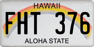 HI license plate FHT376