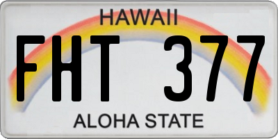 HI license plate FHT377