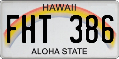 HI license plate FHT386