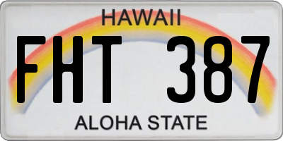 HI license plate FHT387