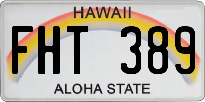 HI license plate FHT389