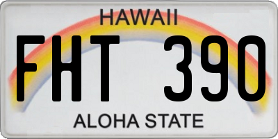 HI license plate FHT390