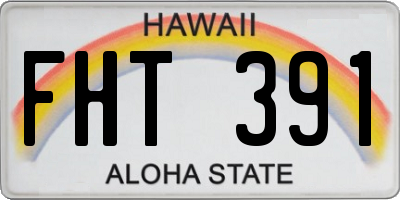 HI license plate FHT391