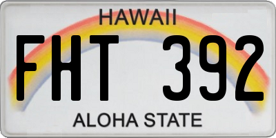 HI license plate FHT392