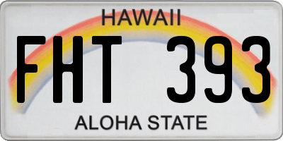 HI license plate FHT393