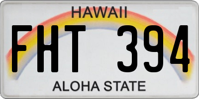 HI license plate FHT394