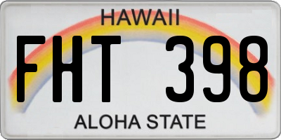 HI license plate FHT398