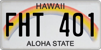 HI license plate FHT401