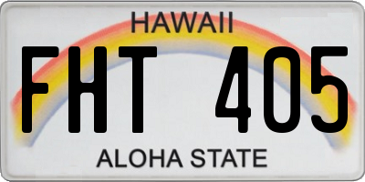HI license plate FHT405