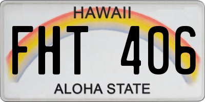 HI license plate FHT406