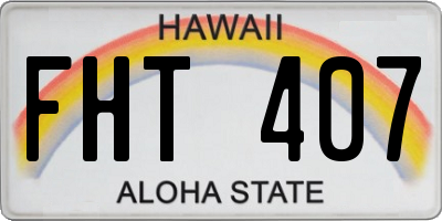 HI license plate FHT407
