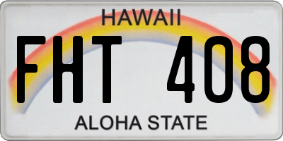 HI license plate FHT408