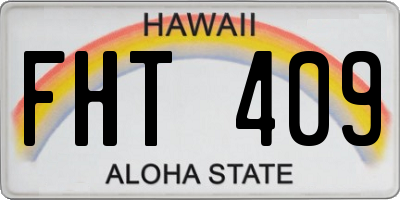 HI license plate FHT409