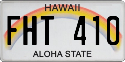 HI license plate FHT410