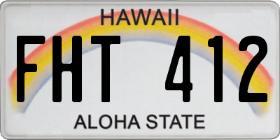 HI license plate FHT412