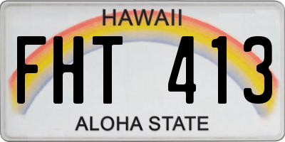 HI license plate FHT413